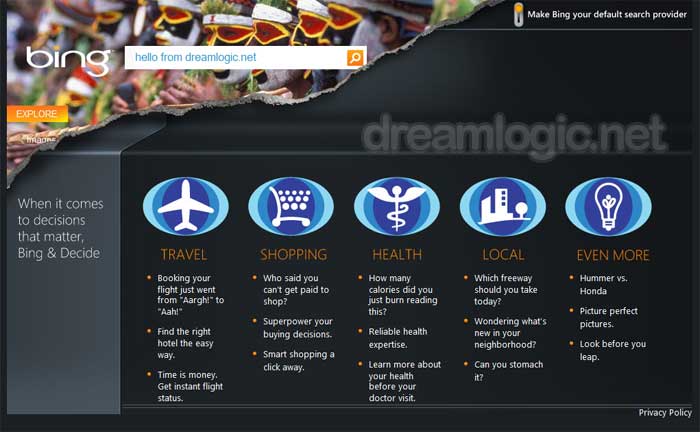dreamlogic.net -- Microsoft's new search engine Bings the hell out of Google dreamlogic.net -- Microsoft's new search engine Bings the hell out of Google